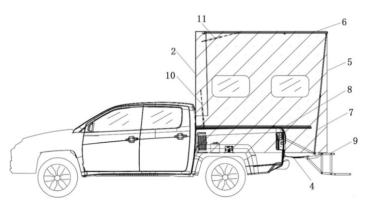 把营地装进皮卡货箱 活动式车载露营装置专利公布