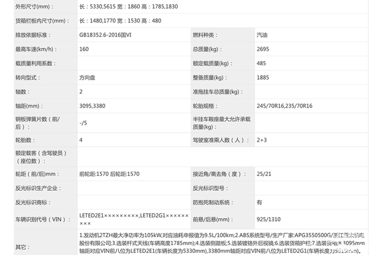 换外观/变动力 江西五十铃新瑞迈过审工信部