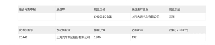 搭2.0T汽油发动机 大通星际X汽油版亮相工信部公告